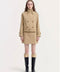 Short Stand-Collar Trench Coat