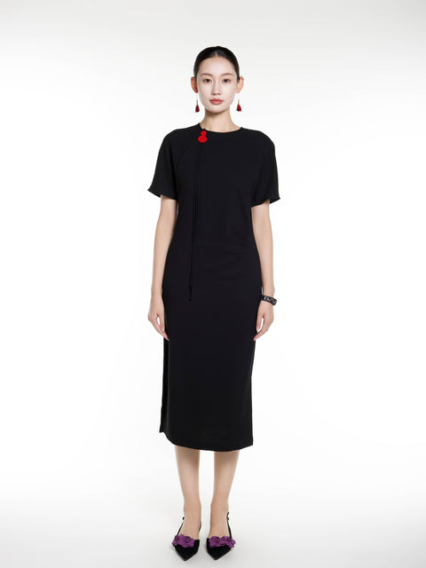 Tang Short Sleeves Dress