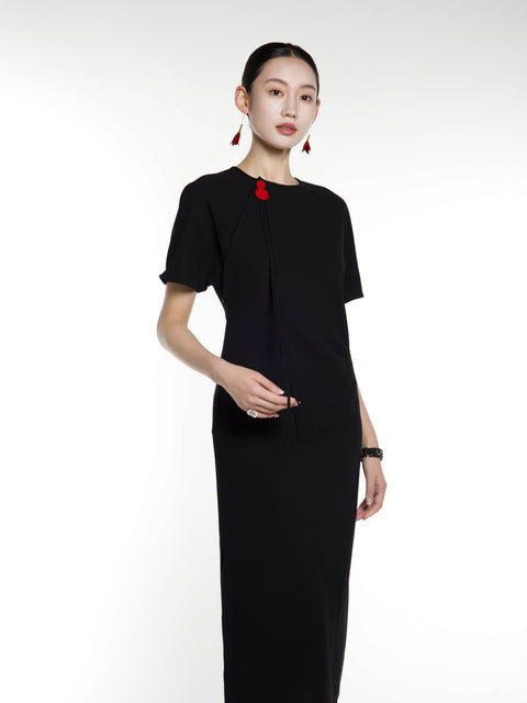 Tang Short Sleeves Dress