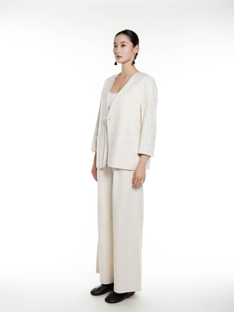 Cotton Linen Long Blazer