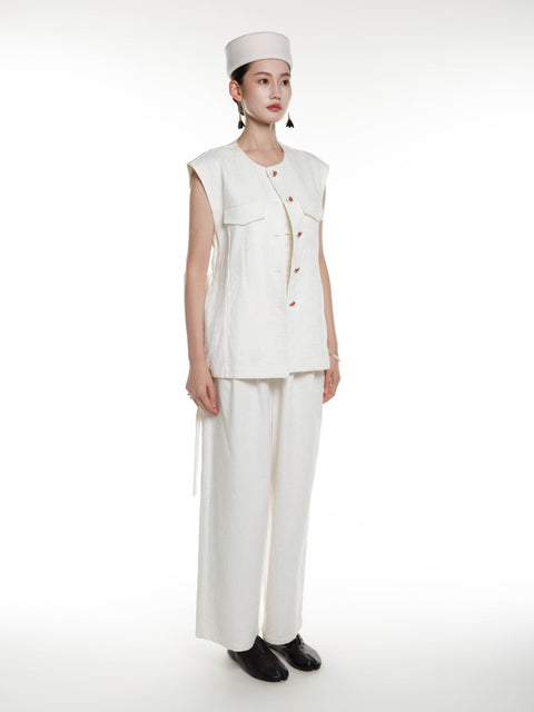 Cotton Linen Vest