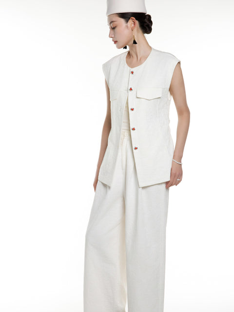 Cotton Linen Vest