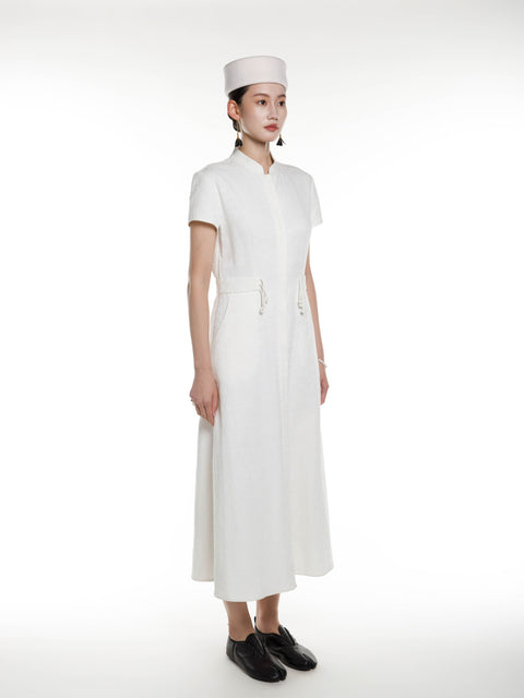 Cotton Linen Midi Dress