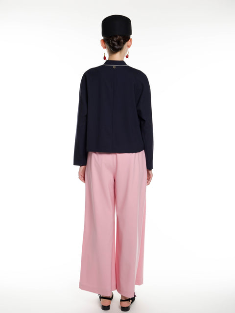 Wool Short V-neck Jacket