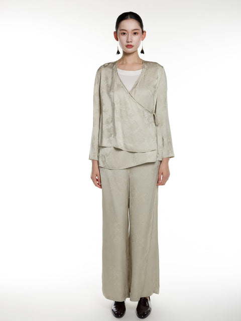 Viscose jacquard top