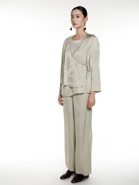 Viscose jacquard top