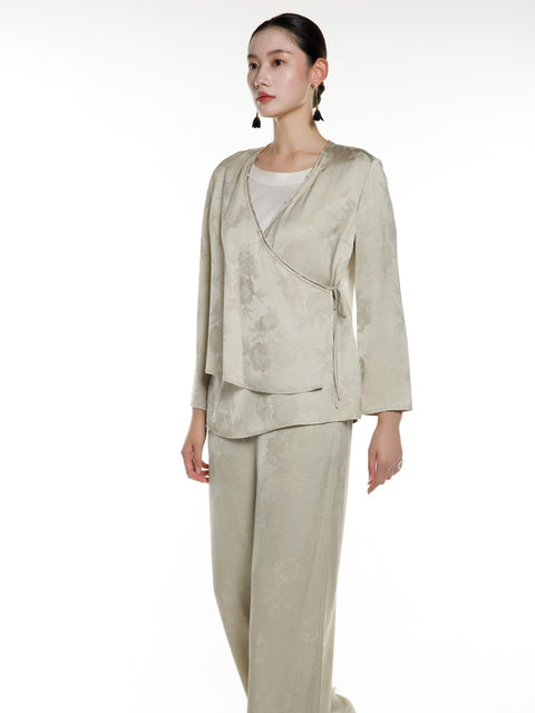 Viscose jacquard top