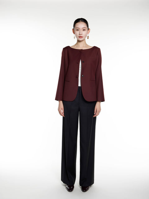 Short Boat Neck Jacket