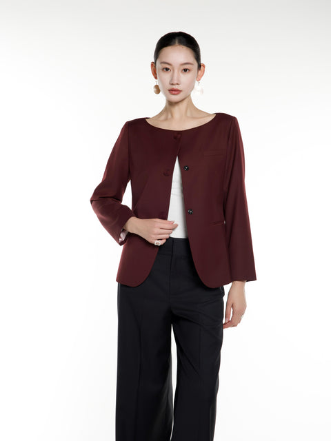 Short Boat Neck Jacket
