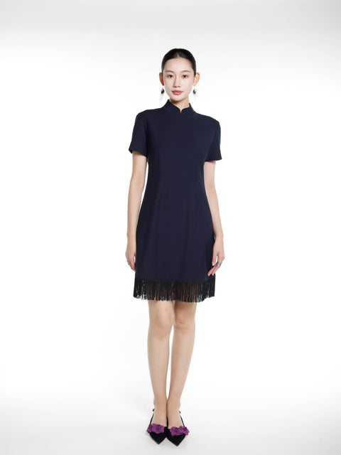 Classical Fringe Mini Dress