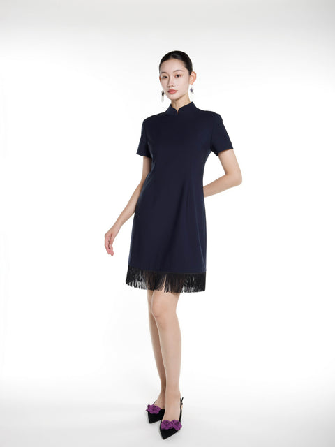 Classical Fringe Mini Dress
