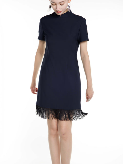 Classical Fringe Mini Dress