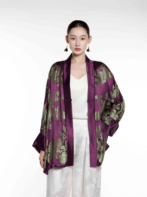 Silk Ancient Jacquard Cardigan