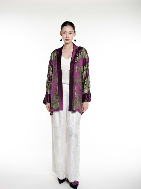 Silk Ancient Jacquard Cardigan
