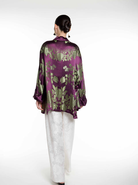 Silk Ancient Jacquard Cardigan