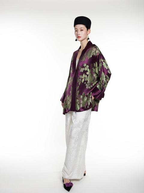 Silk Ancient Jacquard Cardigan