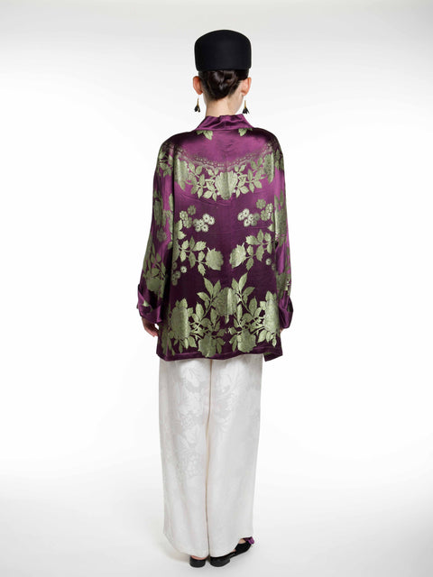 Silk Ancient Jacquard Cardigan