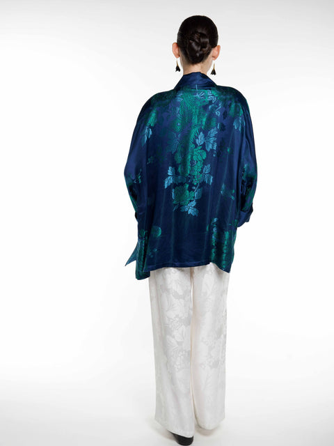 Silk Ancient Jacquard Cardigan
