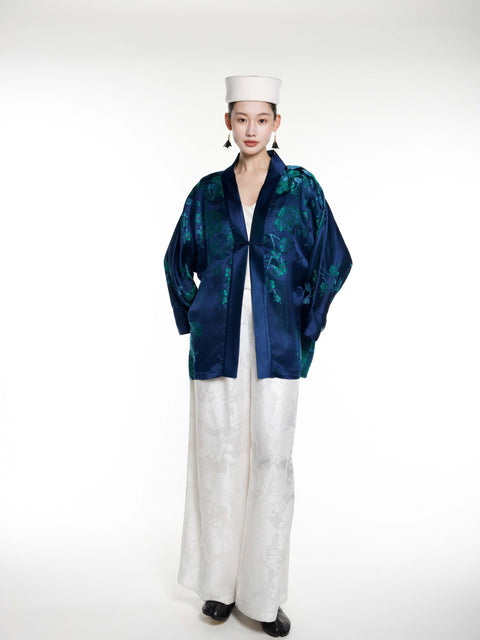Silk Ancient Jacquard Cardigan