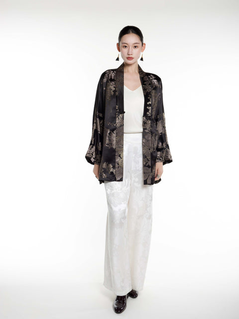 Silk Ancient Jacquard Cardigan