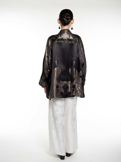 Silk Ancient Jacquard Cardigan