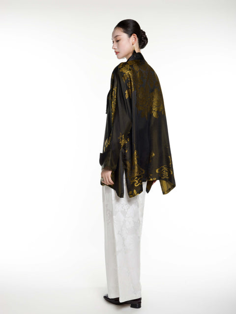 Silk Ancient Jacquard Cardigan