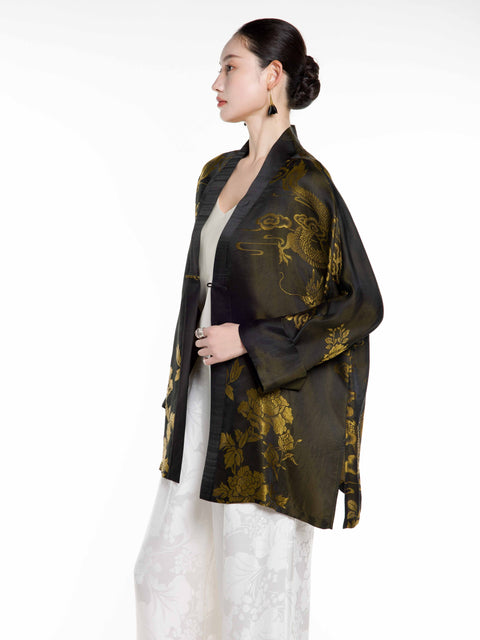 Silk Ancient Jacquard Cardigan