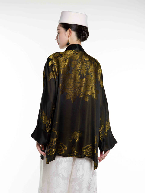 Silk Ancient Jacquard Cardigan