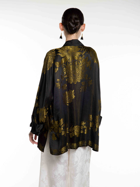 Silk Ancient Jacquard Cardigan