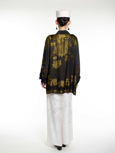 Silk Ancient Jacquard Cardigan