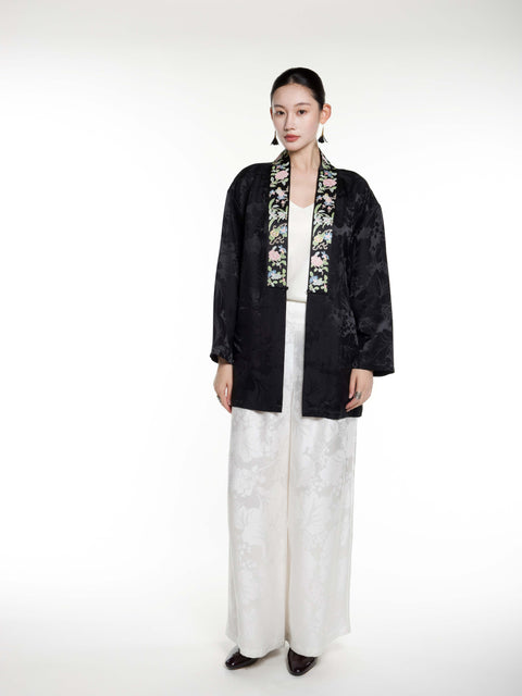 Silk Jacquard Embroidery Jacket