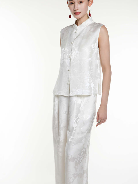 Silk Jacquard Tank Top