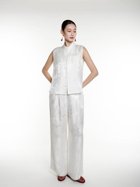Silk Jacquard Tank Top