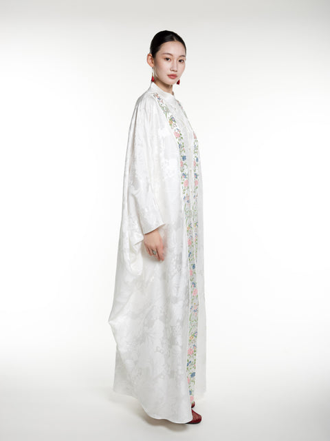 Silk Jacquard Embroidery Abaya