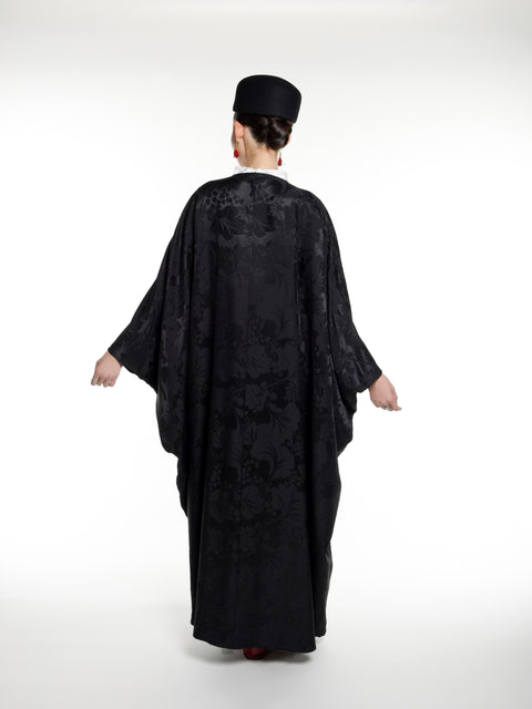 Silk Jacquard Embroidery Abaya