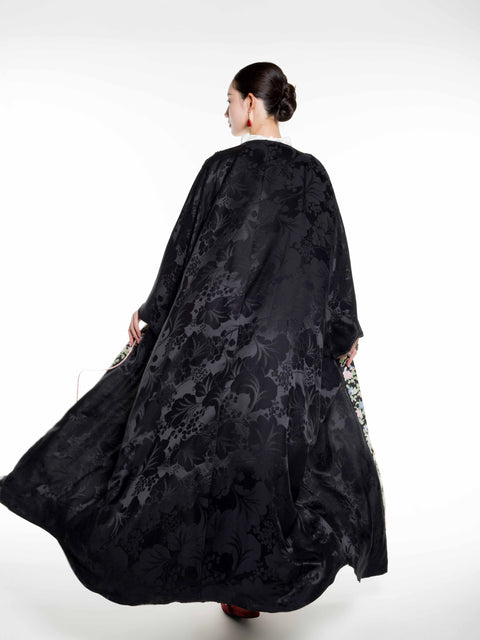Silk Jacquard Embroidery Abaya