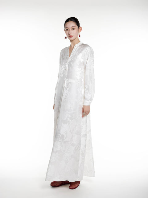 Silk Jacquard Maxi Caften