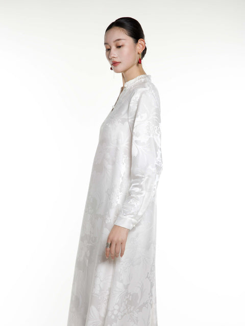 Silk Jacquard Maxi Caften