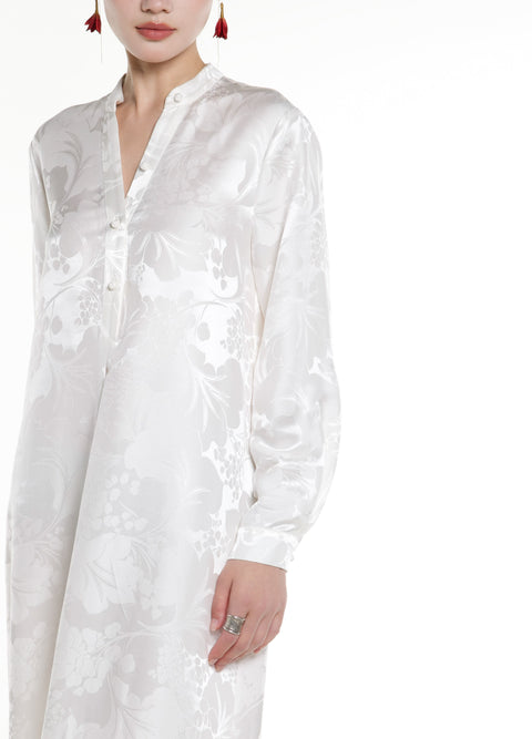 Silk Jacquard Maxi Caften