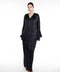 Silk Jacquard V-neck Abaya