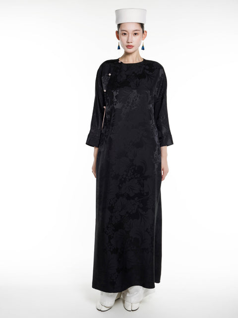 Silk Jacquard Maxi Dress