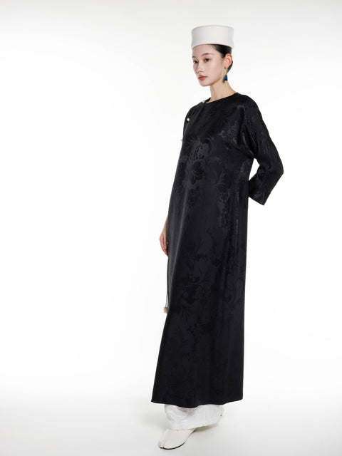 Silk Jacquard Maxi Dress