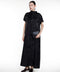 Silk Jacquard Short Sleeves Maxi Dress