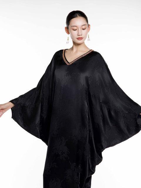 Silk Jacquard Maxi Caften