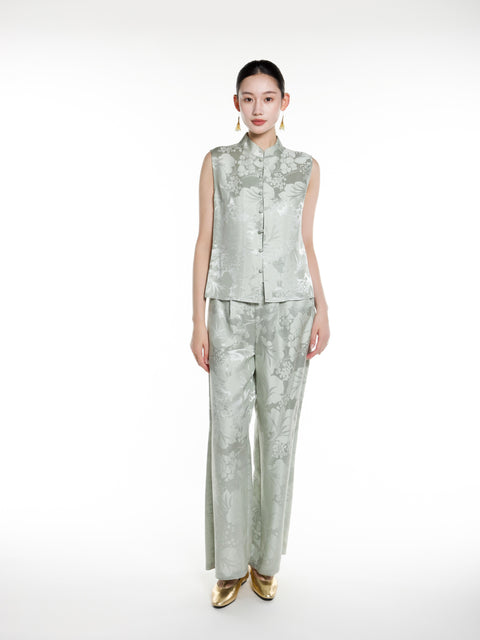 Silk Jacquard Tank Top