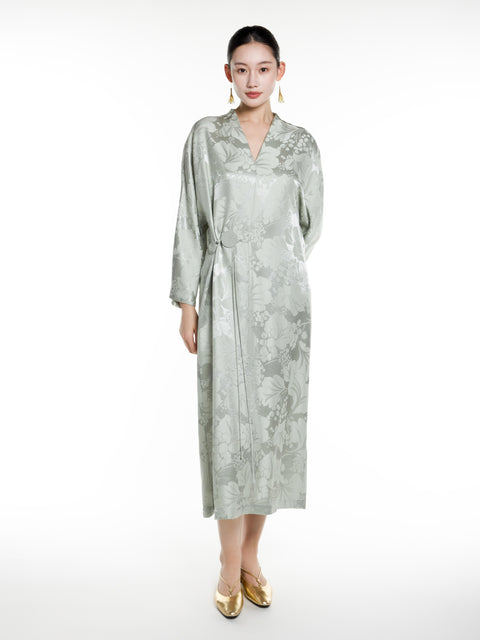Silk Jacquard Midi Caften