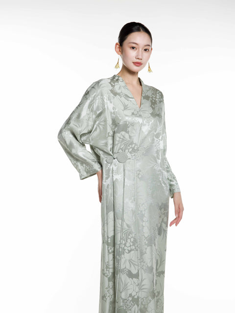 Silk Jacquard Midi Caften