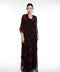 Silk Rose Burnout Abaya