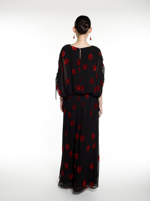 Silk Rose Burnout Top