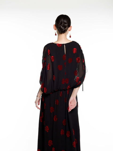 Silk Rose Burnout Top